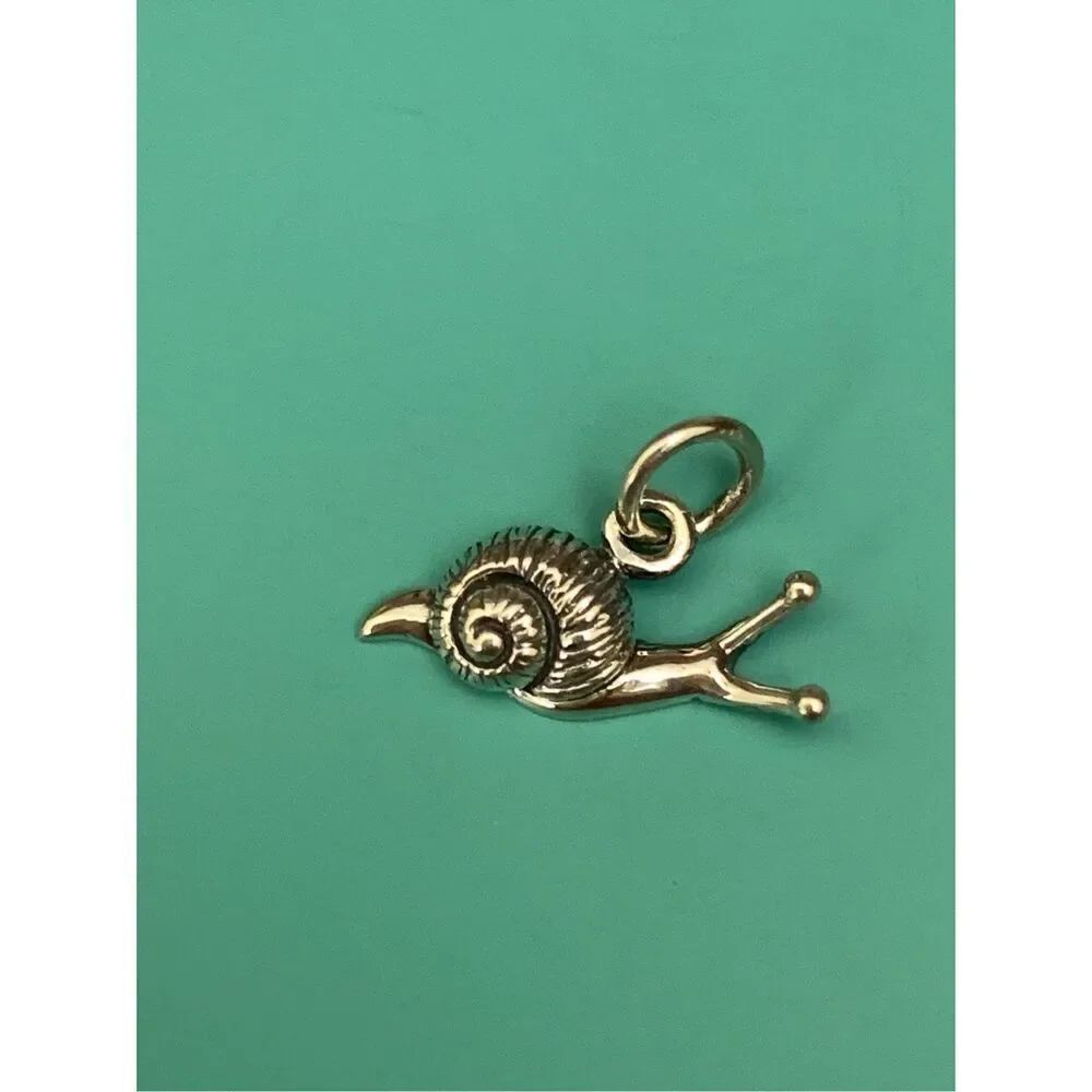 .925 Snail 3D Sterling Silver Jewelry Charm #garden #bug